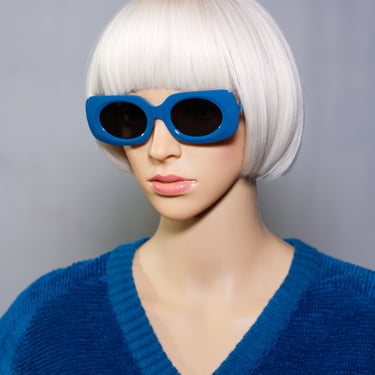 Retro Mod Blue Sunglasses 