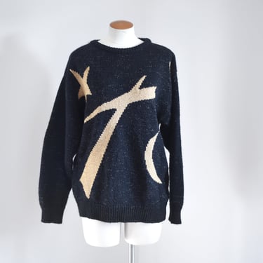 1980s Moon and Stars Sweater - M/L 