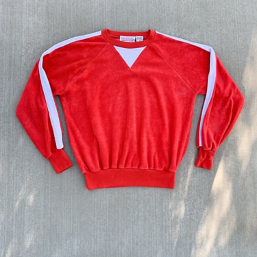 Vintage 70’s California Trends Terry Cloth Pullover Sweatshirt 