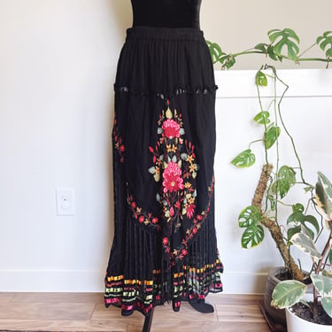 Vintage Anü Indian Embroidered Skirt 