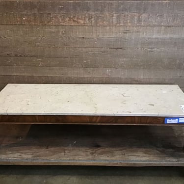 Vintage Coffee Table w/ Stone Top (Tacoma)