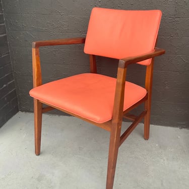 Tangerine Vinyl MCM Chair