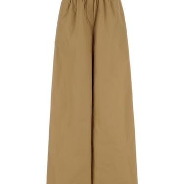 Max Mara Woman Beige Poplin Navigli Wide-Leg Pant