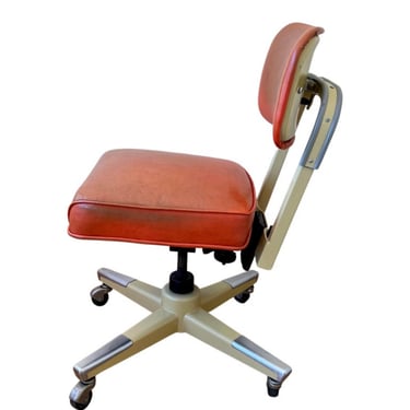 Atomic Age Mid Century Tanker Style Rolling Office Chair