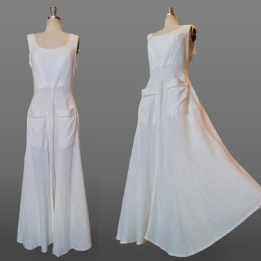 1980s Karen Alexander Dress / Karen Alexander White Wrap Dress / Lawn Dress / Casual Wedding Dress / Derby Dress / Size Small 