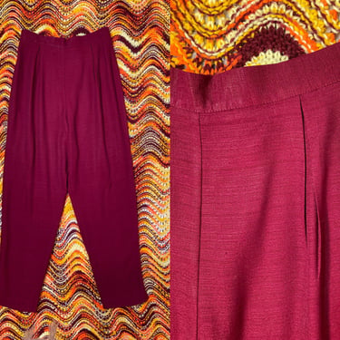 Vintage 90s Cranberry Lightweight High Waist Pleat Front Trousers Made In USA Size 12 Large 
