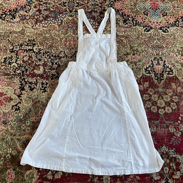 Antique vintage 1940’s ‘50s white cotton apron | cottage core vibes, Alice in Wonderland costume, S 
