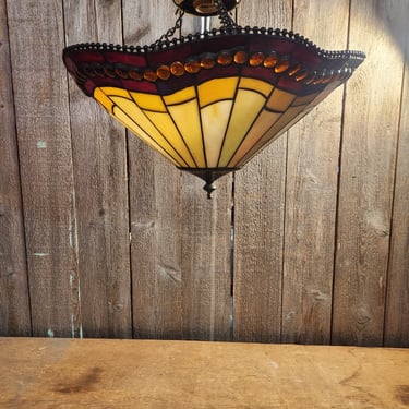 Tiffany Style Semi Flush Light 16.75 x 14