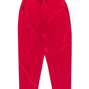 Equipment - Red Silk Belted "Bethie" Trousers Sz 8