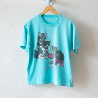 Vintage 1990 Kittens Three T-Shirt L