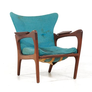 Adrian Pearsall for Craft Associates Mid Century 2291-C Walnut Lounge Chair - mcm 