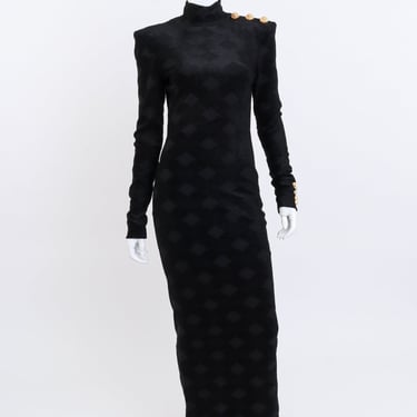 2024 F/W Diamond Bouclé Maxi Dress