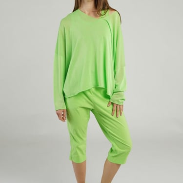 Oversized Drop Shoulder Pullover Top in AZUR Only