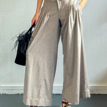 Flaxen Pleated Wide Leg Pant (S-M)