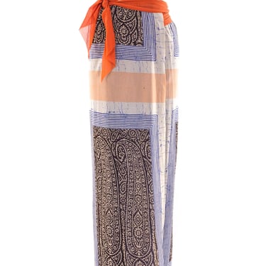 Jean Paul Gaultier Printed Wrap Maxi Skirt