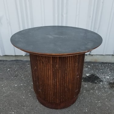 Lane Drum Side Table With Laminate Top