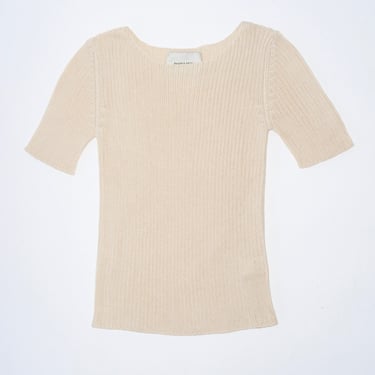 Rib Tee in Natural