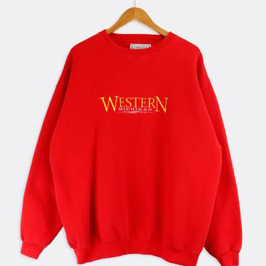 Vintage Western Michigan Embroidered Lettering Sweatshirt Sz XL