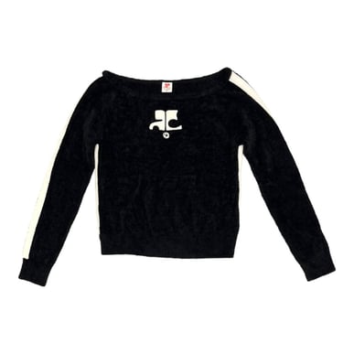 Coureges Black Logo Sweater