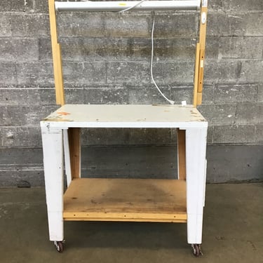 Rolling Work Table with Light (Seattle)