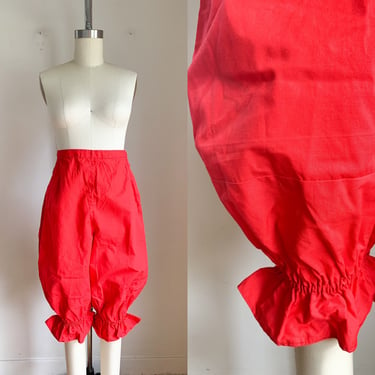 Vintage 1950s Red Balloon Pants / 26