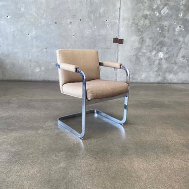 Mid Century Modern Chrome Arm Chair By Milo Baughman Circa 1970's #1