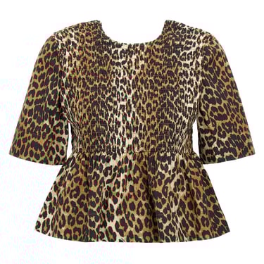 Ganni Women Leopard Blouse