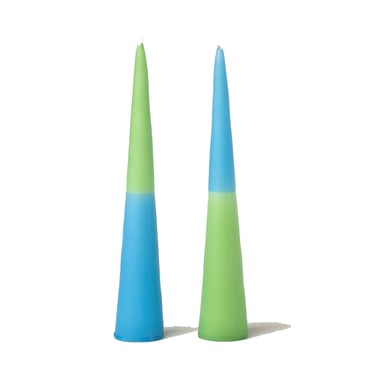 Cone Candles Blue & Green