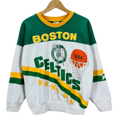 Vintage 80's Boston Celtics Big Logo Spellout Sweatshirt Fits Small