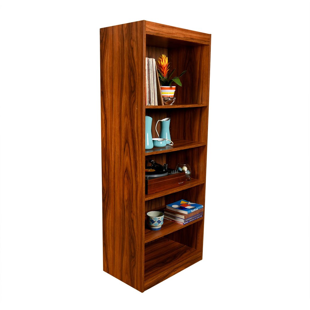 Super Deep (18”) Danish Modern Bookcase w. Adjustable Shelving ...