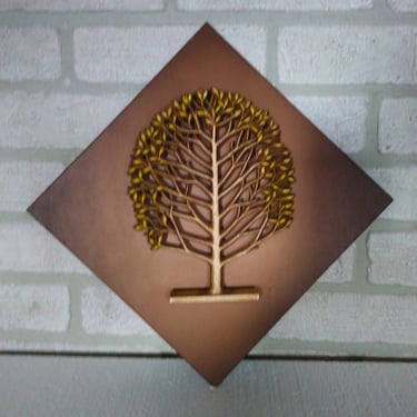 VINTAGE Syroco Mid Century Wall Plaque, 3D Tree Wall Hanging, Home Decor 