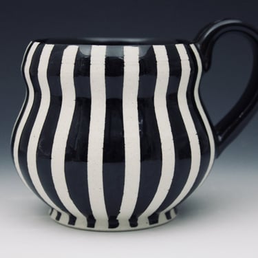 Mug - Black and White Stripes - PRE-ORDER 