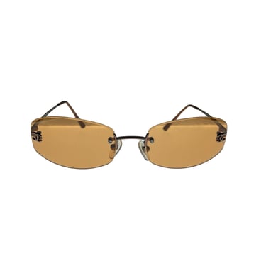 Chanel Orange Mini Rimless Sunglasses