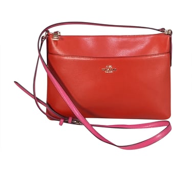 Coach - Orange & Pink Leather Crossbody Bag