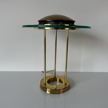 1980's Vintage Brass 'Saturn' Desk Lamp by R. Sonneman for George Kovacs 