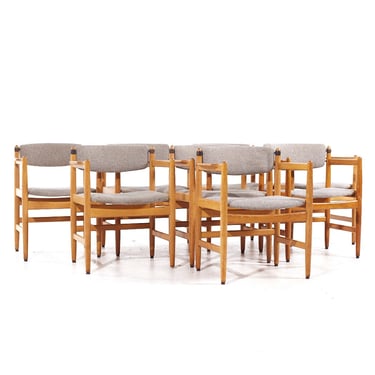 Børge Mogensen for Karl Andersson & Söner Mid Century Danish Oak Dining Chairs - Set of 8 - mcm 