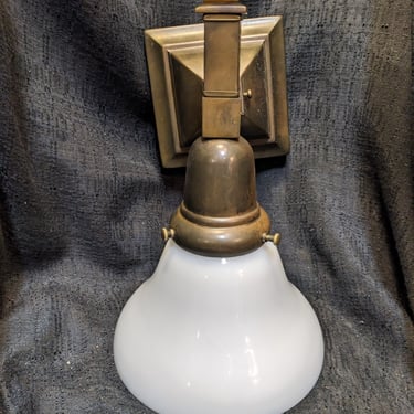 Contemporary Brass and Glass Sconce