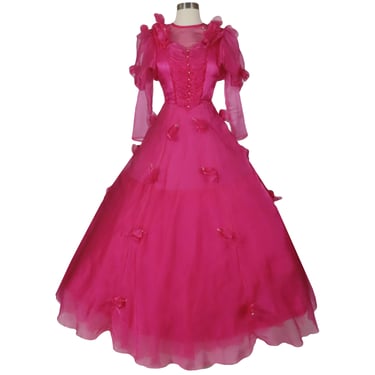 pink and red dress June A-Line Gown in Pink & Red