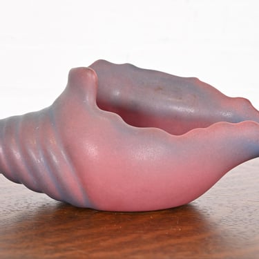 Van Briggle Arts &#038; Crafts Shell Form Pink and Lavender Glazed Ceramic Planter