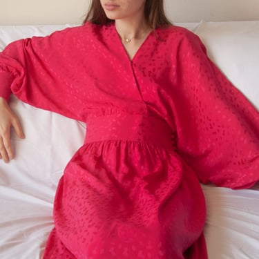 2961d / adele simpson silk kimono wrap dress / s / m / l 