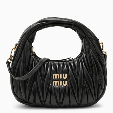 Miu Miu Black Quilted Leather Handbag Women
