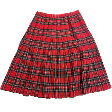 Kilt style pleated tartan skirt 