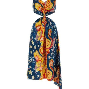 MARNI WOMAN Printed Satin Dress