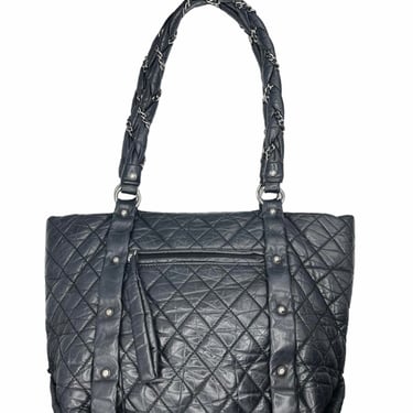 CHANEL Authenticated Black Medium Lady Braid Tote Bag