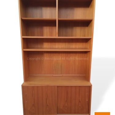 Teak Danish Modern Bookcase Wall Unit Credenza by Poul Hundevad 42