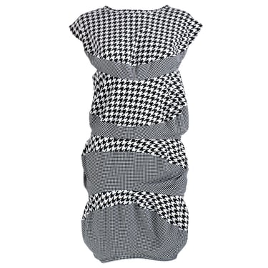 Junya Watanabe for COMME DES GARCONS 2009 Avant-Garde Houndstooth Dress -OLDBS