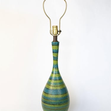 Blue and Green Stripe Table Lamp