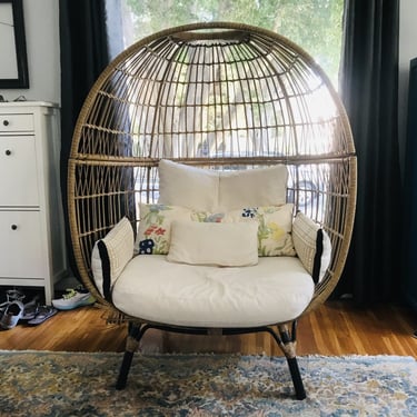 MCM STYLE Wicker Egg Chair | Outdoor Chair | Indoor Chair | Patio Chair | Rattan 