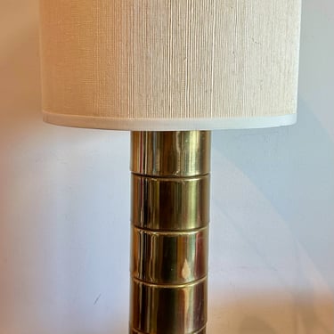 Brass Bamboo Tower Table Lamp