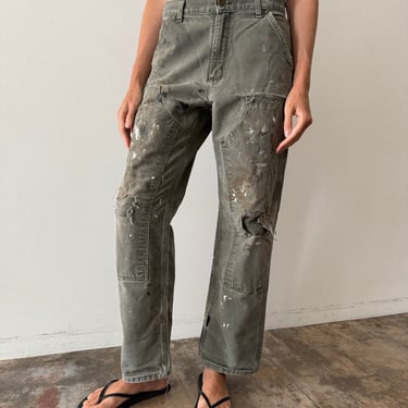 Sage Green Painters Carhartt Double Knee Work Pants 30w